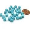Dice>30 Deluxe Rounded Corner Six Sided D6 5mm .197 Inch Small Tiny Dice - Light Blue - Your Source for Gaming Essentials