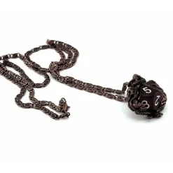 Dice>Dice Pendant Necklace 'Dragons' with Old Copper Finish - Holds a D10 - Your Source for Gaming Essentials