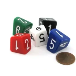 Dice>D6 Numeral Skew Dice - Choose Your Color - Your Source for Gaming Essentials