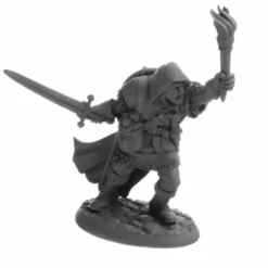 Tabletop Miniatures>Dungeon Dwellers Derrell Brumby, Human Fighter #07067 Bones USA Unpainted Plastic Figure - Your Source for Gaming Essentials