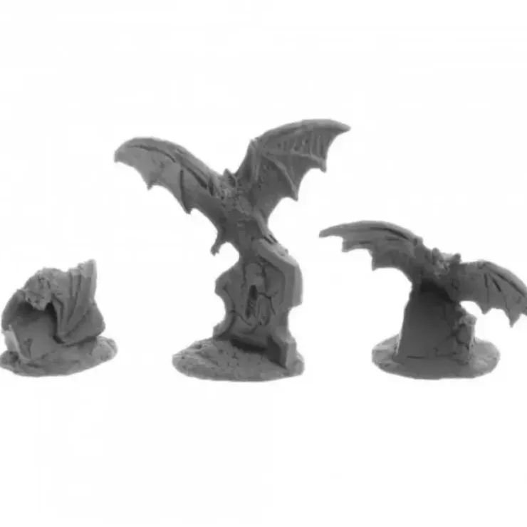 Tabletop Miniatures>Dungeon Dwellers Giant Bats (3) #07058 Bones USA Unpainted Plastic Figures - Your Source for Gaming Essentials