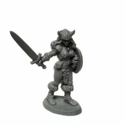 Tabletop Miniatures>Dungeon Dwellers Jana Frostwind Barbarian #07025 Unpainted Bones USA Plastic - Your Source for Gaming Essentials