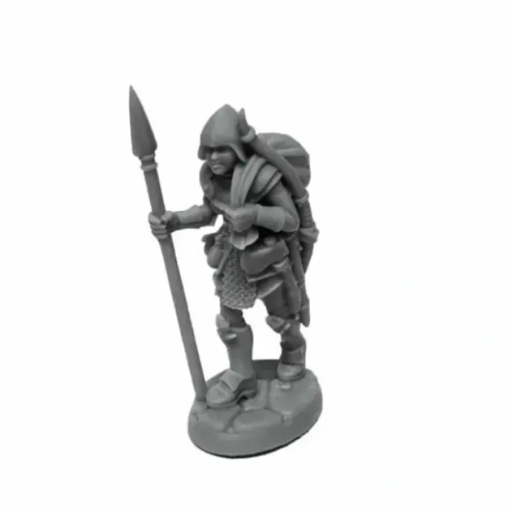 Tabletop Miniatures>Dungeon Dwellers Marina, Overladen Henchwoman #07075 Bones USA Unpainted Plastic - Your Source for Gaming Essentials