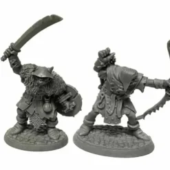 Tabletop Miniatures>Dungeon Dwellers Orc Raiders (2) #07013 Bones USA Unpainted Plastic Figures - Your Source for Gaming Essentials