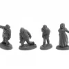 Tabletop Miniatures>Dungeon Dwellers Zombies (4) #07055 Bones USA Unpainted Plastic Figures - Your Source for Gaming Essentials
