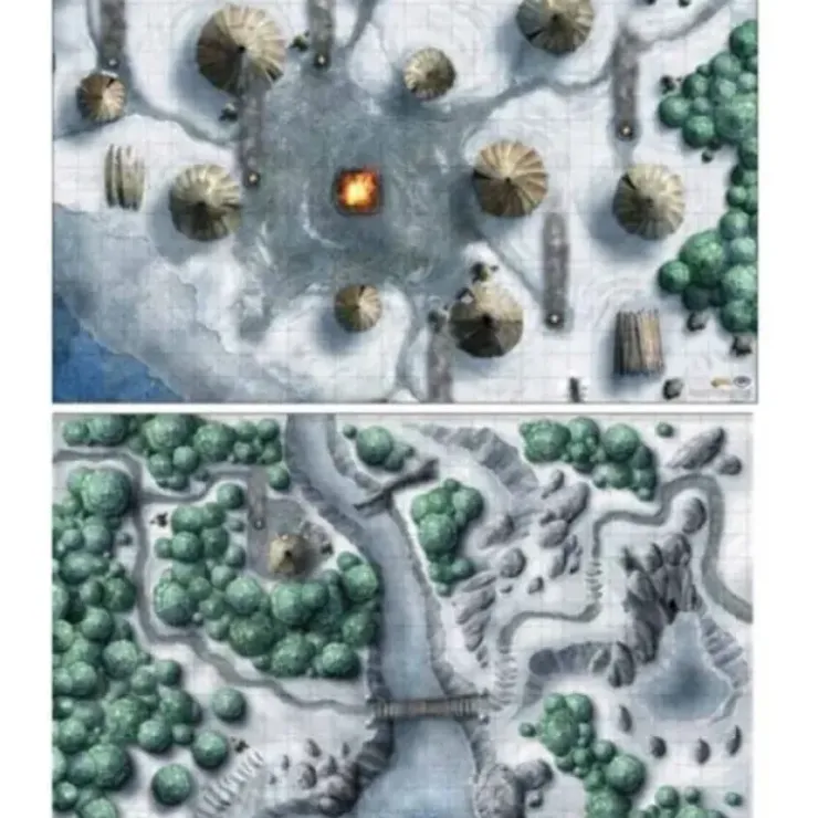 Board Games>Dungeons and Dragons Icewind Dale DnD Encounter Map Set (2) - Your Source for Gaming Essentials