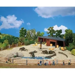 Faller 130565 Zoo Bison Display with Sheds and 5 Bison Figures Kit - Your Source for Gaming Essentials