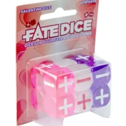 Dice>Fate Dice for Fate & Fudge Games by Evil Hat Productions - 12 D6 Valentine Dice - Your Source for Gaming Essentials