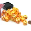Dice>Festive 12mm D6 Chessex Dice Block (36 Dice) - Sunburst with Red Pips - Your Source for Gaming Essentials