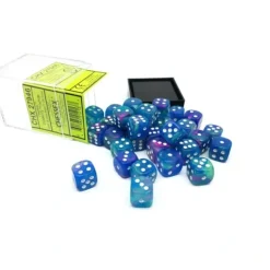Dice>Festive 12mm D6 Chessex Dice Block (36 Dice) - Waterlily with White Pips - Your Source for Gaming Essentials