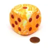 Dice>Festive 50mm Huge Large D6 Chessex Dice, 1 Piece - Sunburst with Red Pips - Your Source for Gaming Essentials