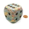 Dice>Festive 50mm Huge Large D6 Chessex Dice, 1 Piece - Vibrant with Brown Pips - Your Source for Gaming Essentials