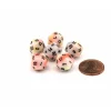 Dice>Festive 12mm Mini 20 Sided D20 Dice, 6 Pieces - Circus with Black Numbers - Your Source for Gaming Essentials