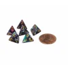Dice>Festive 12mm Mini 4 Sided D4 Dice, 6 Pieces - Mosaic with Yellow Numbers - Your Source for Gaming Essentials