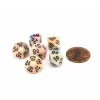 Dice>Festive 10mm Mini Tens D10 Dice, 6 Pieces - Circus with Black Numbers - Your Source for Gaming Essentials