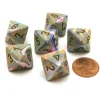 Dice>Festive 15mm 8 Sided D8 Chessex Dice, 6 Pieces - Vibrant with Brown - Your Source for Gaming Essentials