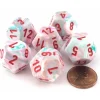 Dice>Festive 18mm 12 Sided D12 Chessex Dice, 6 Pieces - Pop Art with Red Numbers - Your Source for Gaming Essentials