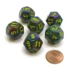 Dice>Festive 18mm 12 Sided D12 Chessex Dice, 6 Pieces - Rio with Yellow - Your Source for Gaming Essentials