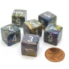 Dice>Festive 15mm 6-Sided D6 Numbered Chessex Dice, 6 Pieces - Carousel with White - Your Source for Gaming Essentials