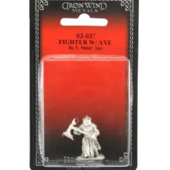 Tabletop Miniatures>Fighter with Axe #03-037 Classic Ral Partha Fantasy RPG Metal Figure - Your Source for Gaming Essentials