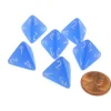 Dice>Frosted 18mm 4 Sided D4 Chessex Dice, 6 Pieces - Blue with White - Your Source for Gaming Essentials