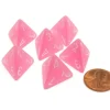 Dice>Frosted 18mm 4 Sided D4 Chessex Dice, 6 Pieces - Pink with White - Your Source for Gaming Essentials