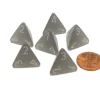 Dice>Frosted 18mm 4 Sided D4 Chessex Dice, 6 Pieces - Smoke with White - Your Source for Gaming Essentials