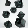 Dice>Galactic: Black/Blue Dice Set (7) - Your Source for Gaming Essentials