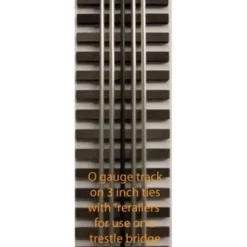 Gargraves 102-Trestle O Phantom Stainless 37" Wood Tie 5-Rail Trestle Track - Your Source for Gaming Essentials