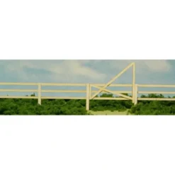 GCLaser 19086 HO 3-Slat Fence with 3 Gates Laser-Cut Matboard & Wood Kit - Your Source for Gaming Essentials