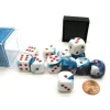 Dice>Gemini 16mm D6 Chessex Dice Block (12 Die) - Astral Blue-White with Red Pips - Your Source for Gaming Essentials