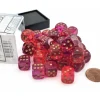 Dice>Gemini 12mm D6 Dice Block (36 Dice) - Translucent Red-Violet with Gold Numbers - Your Source for Gaming Essentials