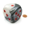 Dice>Gemini 50mm Huge Large D6 Chessex Dice, 1 Piece - Black-White with Red Pips - Your Source for Gaming Essentials