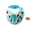 Dice>Gemini 50mm Huge Large D6 Chessex Dice, 1 Piece - Teal-White with Black Pips - Your Source for Gaming Essentials