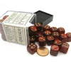 Dice>Glitter 12mm D6 Chessex Dice Block (36 Dice) -Ruby Red with Gold Pips - Your Source for Gaming Essentials