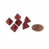 Dice>Glitter 12mm Mini 4 Sided D4 Dice, 6 Pieces - Ruby with Gold Numbers - Your Source for Gaming Essentials