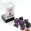 Dice>Halfsies Dice 7 Piece Polyhedral DnD Dice Set - Panther - Your Source for Gaming Essentials