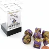 Dice>Halfsies Dice 7 Piece Polyhedral DnD Dice Set - Queen's Dice - Your Source for Gaming Essentials