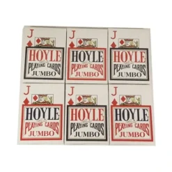 Cards>Hoyle Jumbo Index Playing Cards - 6 Sealed Decks (3 Red and 3 Blue) - Your Source for Gaming Essentials