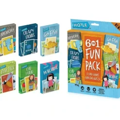 Cards>Hoyle 6 Pack Kid Card Game: Crazy 8s-Go Fish-Old Maid-Memory-Matching-Slapjack - Your Source for Gaming Essentials