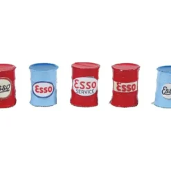 JL Innovative Design 361-574 Custom Oil Barrels Esso (red light blue) pkg(5) - Your Source for Gaming Essentials