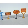 JL Innovative Design 473 HO Pennzoil Vintage Gas Station Curb Signs (Set of 3) - Your Source for Gaming Essentials