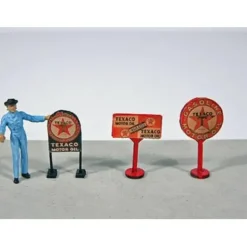 JL Innovative Design 462 HO Texaco Vintage Gas Station Curb Signs (Set of 3) - Your Source for Gaming Essentials