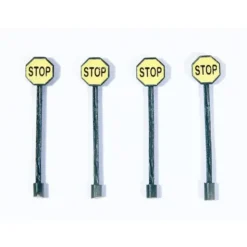 JL Innovative Design 852 HO Vintage Stop Sign - Yellow Pre-1958 (Pack of 4) - Your Source for Gaming Essentials