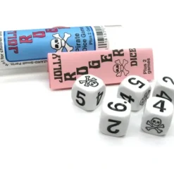 Dice>Jolly Roger Pirate Dice Game 5 Dice Set with Travel Tube and Instructions - Your Source for Gaming Essentials