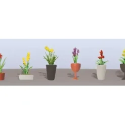 JTT Scenery Products 95567 HO 7/8" Assorted Potted Flower Plants #2 (Pack of 6) - Your Source for Gaming Essentials