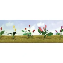 JTT Scenery Products 95562 O 3/4" Assorted Flower Plants Set #3 (Pack of 10) - Your Source for Gaming Essentials