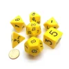 Dice>Jumbo Polyhedral 7-Die Dice Set 23mm-29mm-Yellow with Black Numbers - Your Source for Gaming Essentials