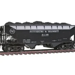 Kadee 7051 HO Pittsburg & Shawmut 50-Ton Offset 2-Bay Open Hopper #3136 - Your Source for Gaming Essentials
