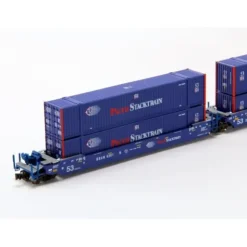 Kato 106-6165 N Maxi-IV 53' Stack Car Pacer #6301 w/Pacer Containers - Your Source for Gaming Essentials